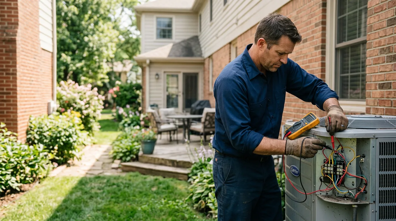 HVAC technician working near Lueders, TX